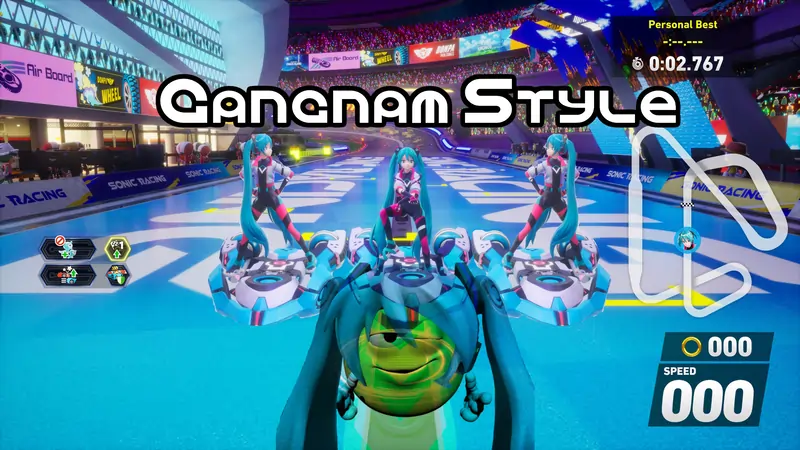 Miku Gangnam Style animation mod for Sonic Racing Cross Worlds